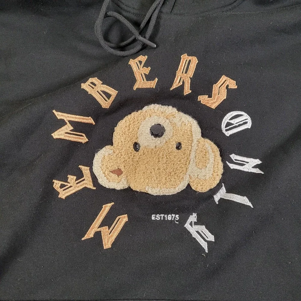 Members Only Hoodie Mens XL Upside Down Teddy Face‎ Born To Be Graphic Pullover